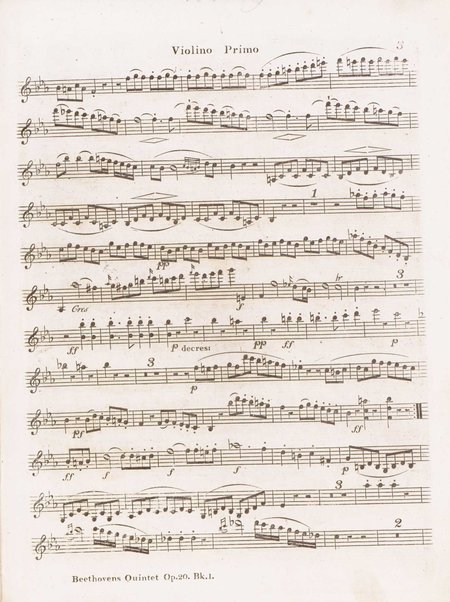 A quintett, for two violins, two tenors & violoncello. 1 Violino primo