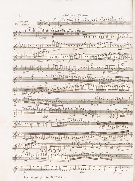 A quintett, for two violins, two tenors & violoncello. 1 Violino primo