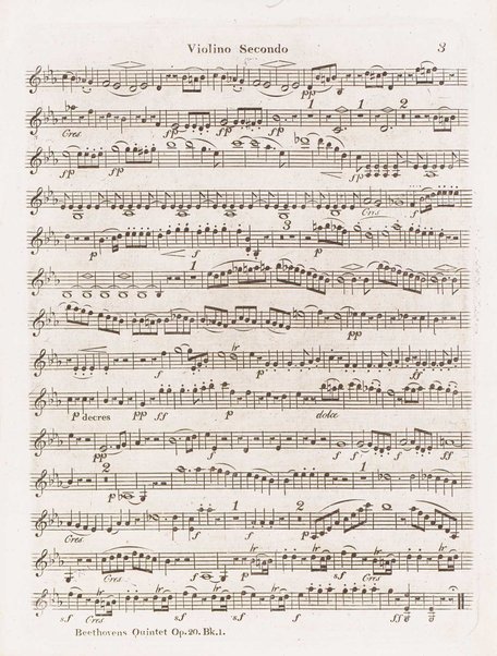 A quintett, for two violins, two tenors & violoncello. 1 Violino secondo