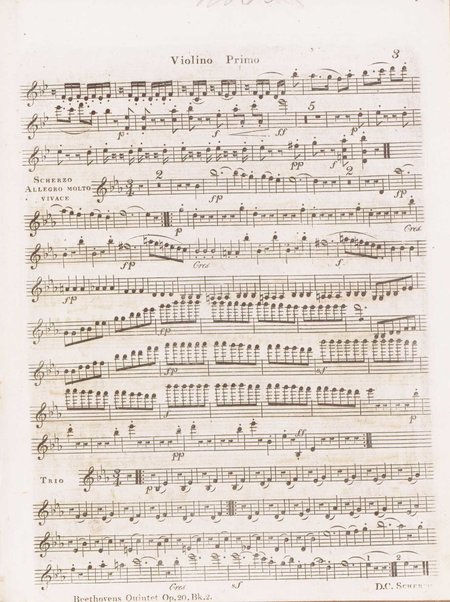 A quintett, for two violins, two tenors & violoncello. 2 Violino primo