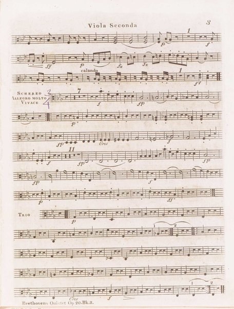A quintett, for two violins, two tenors & violoncello. 2 Viola seconda
