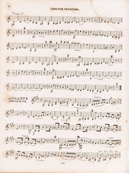 31. quintetto pour deux violons, alto & deux violoncelles. Violino secondo