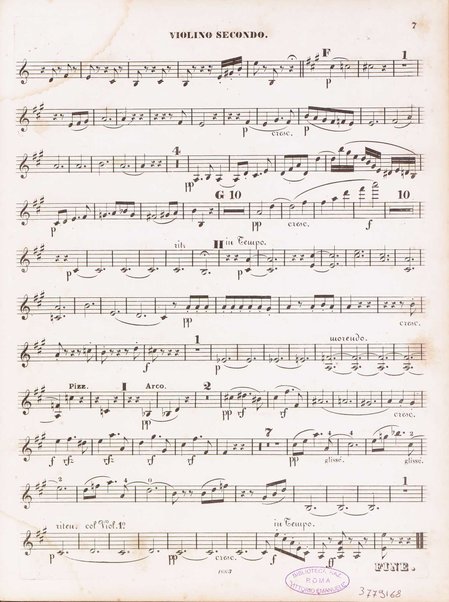 31. quintetto pour deux violons, alto & deux violoncelles. Violino secondo