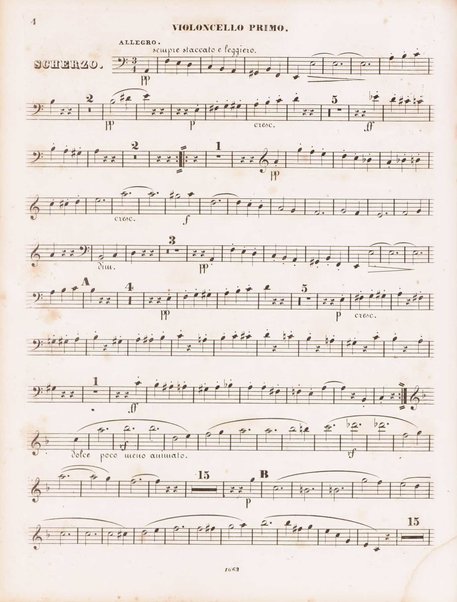 31. quintetto pour deux violons, alto & deux violoncelles. Violoncello primo