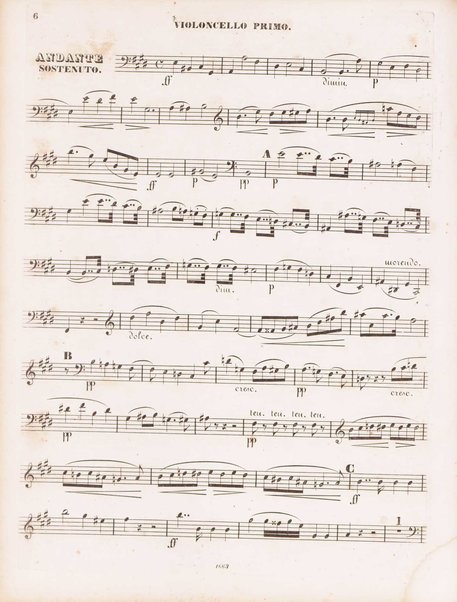 31. quintetto pour deux violons, alto & deux violoncelles. Violoncello primo