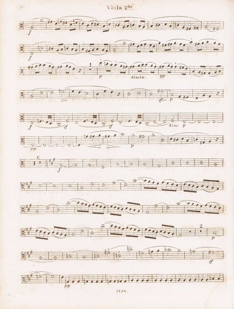 Quatrième quintetto pour deux violons, deux altos et violoncelle. Viola 2.