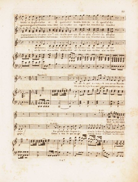 Partition di Don Giovanni / musique de Mozart