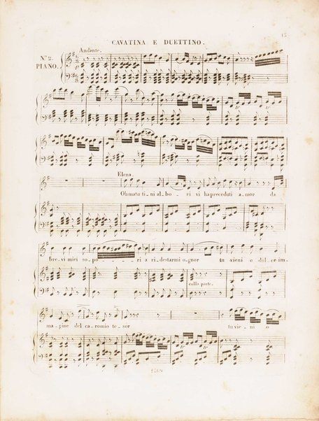 La donna del lago : opera seria in due atti / musica del signor maestro Gioachino Rossini ; Ridotto per il piano forte