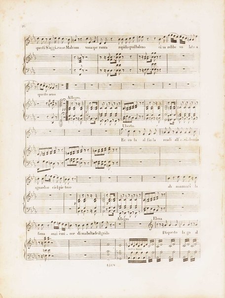 La donna del lago : opera seria in due atti / musica del signor maestro Gioachino Rossini ; Ridotto per il piano forte