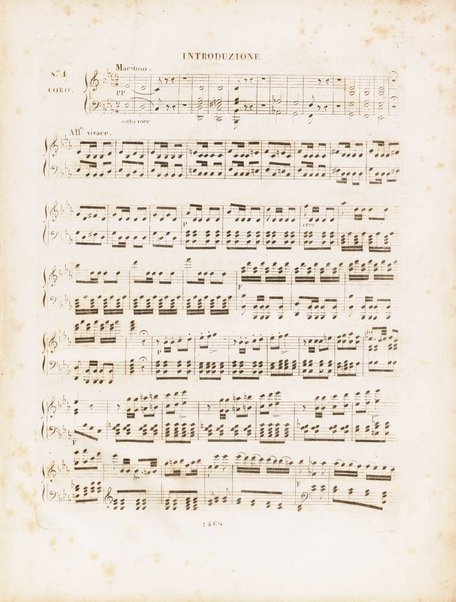 La donna del lago : opera seria in due atti / musica del signor maestro Gioachino Rossini ; Ridotto per il piano forte