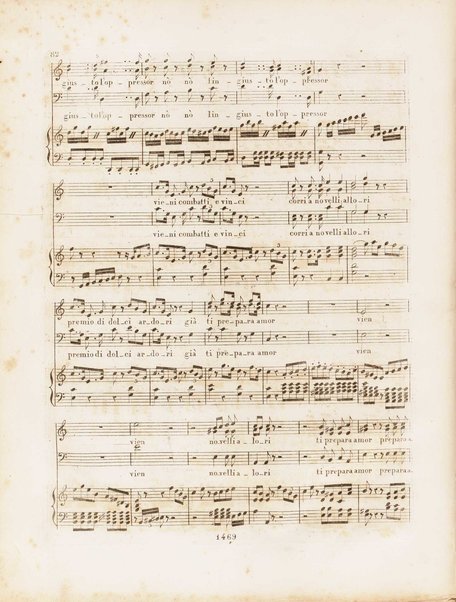 La donna del lago : opera seria in due atti / musica del signor maestro Gioachino Rossini ; Ridotto per il piano forte