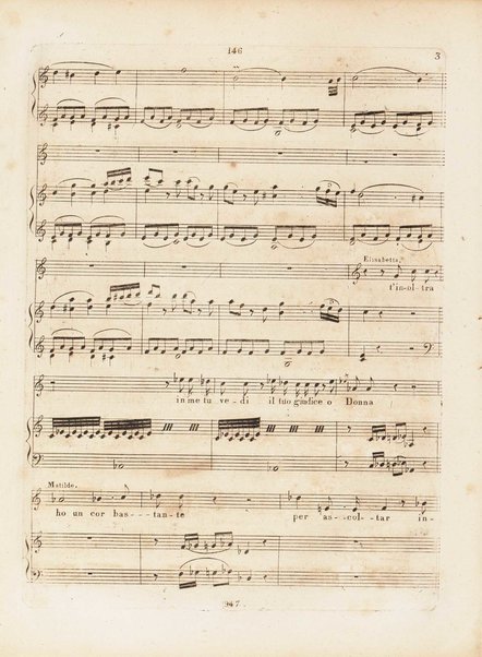 Partition de l'Elisabeth, reine d'Angleterre / musique de Rossini