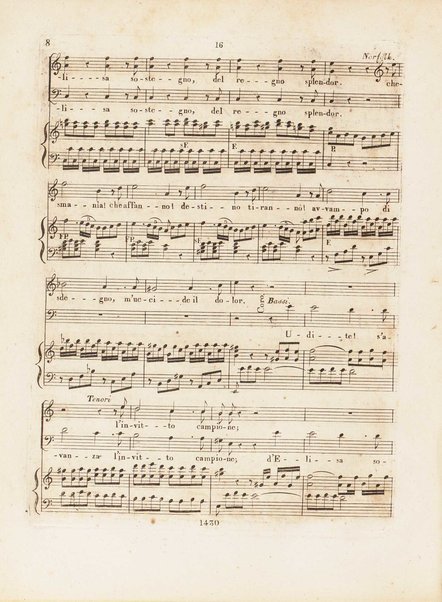 Partition de l'Elisabeth, reine d'Angleterre / musique de Rossini