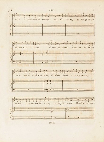 Partition de l'Elisabeth, reine d'Angleterre / musique de Rossini