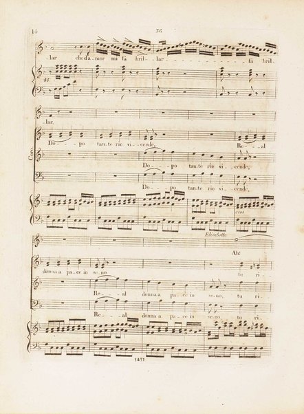 Partition de l'Elisabeth, reine d'Angleterre / musique de Rossini