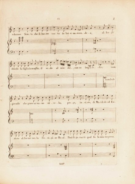 Partition de l'Elisabeth, reine d'Angleterre / musique de Rossini