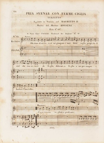 Maometto secondo : opera seria / del maestro G. Rossini