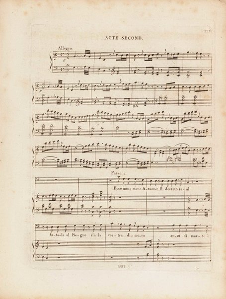 Partition di Mosè in Egitto : oratorio in tre atti / musica di Rossini ; ridotto per il piano forte