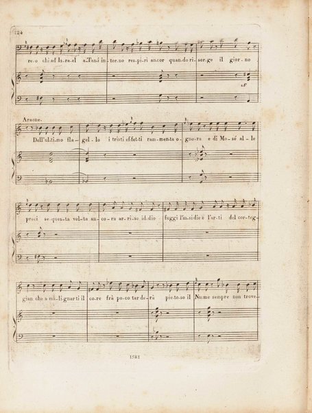 Partition di Mosè in Egitto : oratorio in tre atti / musica di Rossini ; ridotto per il piano forte