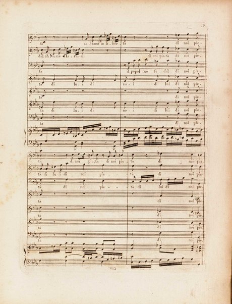 Partition di Mosè in Egitto : oratorio in tre atti / musica di Rossini ; ridotto per il piano forte