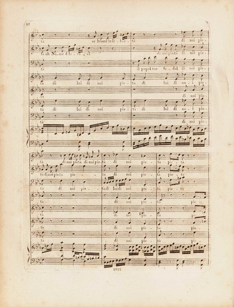Partition di Mosè in Egitto : oratorio in tre atti / musica di Rossini ; ridotto per il piano forte