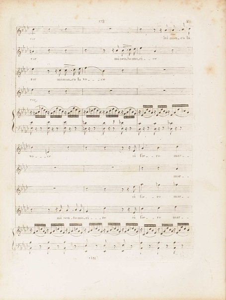 Partition di Mosè in Egitto : oratorio in tre atti / musica di Rossini ; ridotto per il piano forte