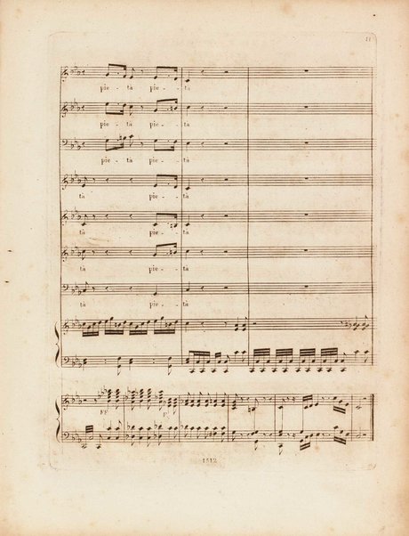 Partition di Mosè in Egitto : oratorio in tre atti / musica di Rossini ; ridotto per il piano forte