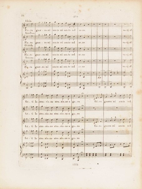 Partition di Mosè in Egitto : oratorio in tre atti / musica di Rossini ; ridotto per il piano forte