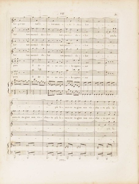 Partition di Mosè in Egitto : oratorio in tre atti / musica di Rossini ; ridotto per il piano forte