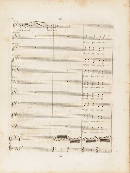 Partition di Mosè in Egitto : oratorio in tre atti / musica di Rossini ; ridotto per il piano forte