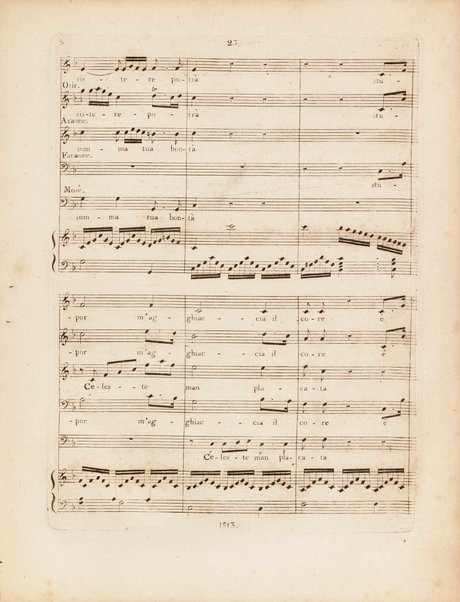 Partition di Mosè in Egitto : oratorio in tre atti / musica di Rossini ; ridotto per il piano forte