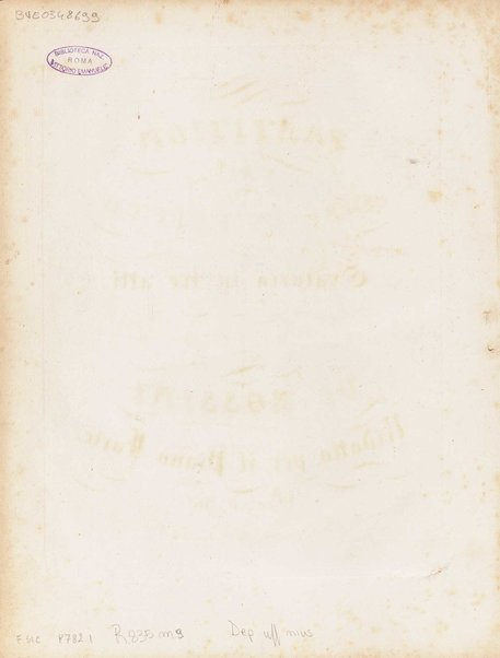 Partition di Mosè in Egitto : oratorio in tre atti / musica di Rossini ; ridotto per il piano forte