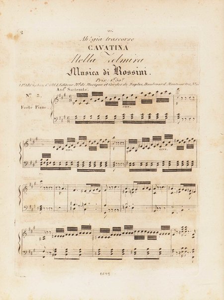 Partizione della Zelmira : opera seria in due atti / musica di G. Rossini