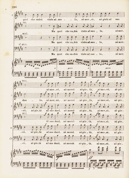 Gli Ugonotti : opera in cinque atti / di Eugenio Scribe ; musica di Giacomo Meyerbeer