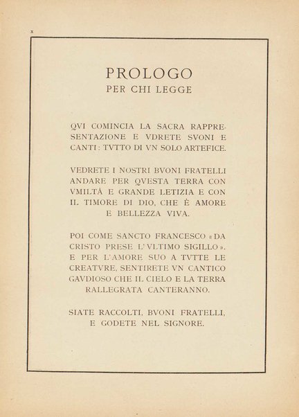 Il serafico d'Assisi : Sacra rappresentazione in due parti / Azione e musica di Francesco Catalani d'Abruzzo