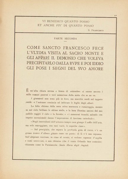 Il serafico d'Assisi : Sacra rappresentazione in due parti / Azione e musica di Francesco Catalani d'Abruzzo