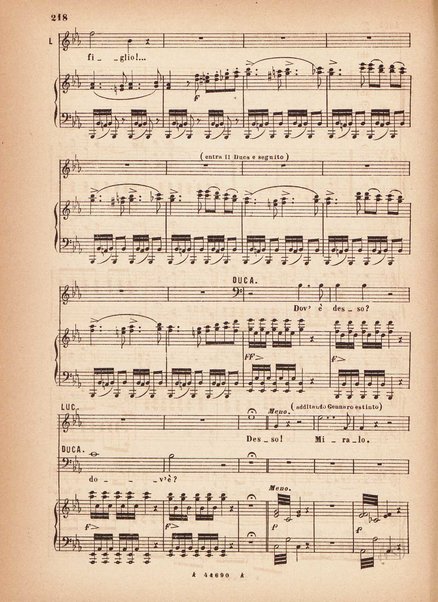 Lucrezia Borgia : opera completa per canto e pianoforte / G. Donizetti ; melodramma in un prologo e due atti \di Felice Romani!