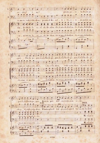 L'ajo nell'imbarazzo : opera completa per canto e pianoforte / Gaetano Donizetti ; melodramma giocoso in due atti \di Jacopo Ferretti!