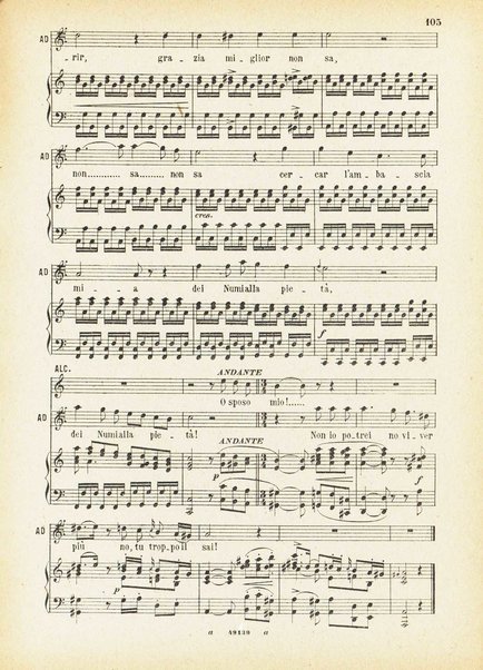 Alceste : dramma lirico in tre atti di Ranieri Di Calzabigi / C. Gluck ; rifatto per le scene tedesche da Herklots ; versione ritmica di A. Zanardini ; opera completa per canto e pianoforte