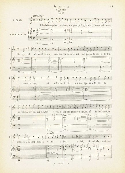Alceste : dramma lirico in tre atti di Ranieri Di Calzabigi / C. Gluck ; rifatto per le scene tedesche da Herklots ; versione ritmica di A. Zanardini ; opera completa per canto e pianoforte