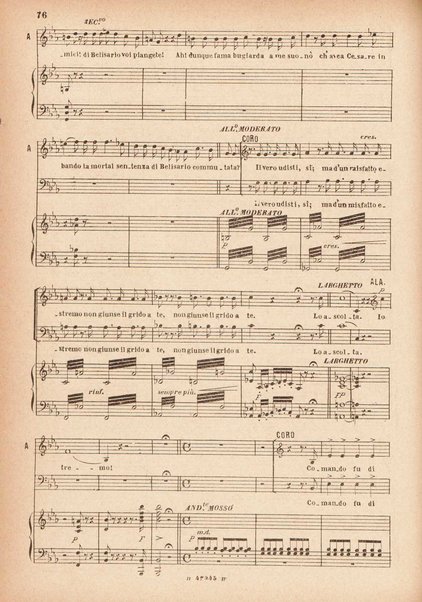 Belisario: opera compl eta per canto e pianoforte / G. Donizetti ; tragedia lirica in tre parti [di Salvadore Cammarano]