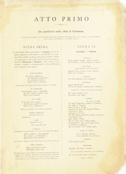 L'ebrea : opera in cinque atti / Fromental Halevy ; poesia di Eugenio Scribe ; traduzione italiana di M. Marcello
