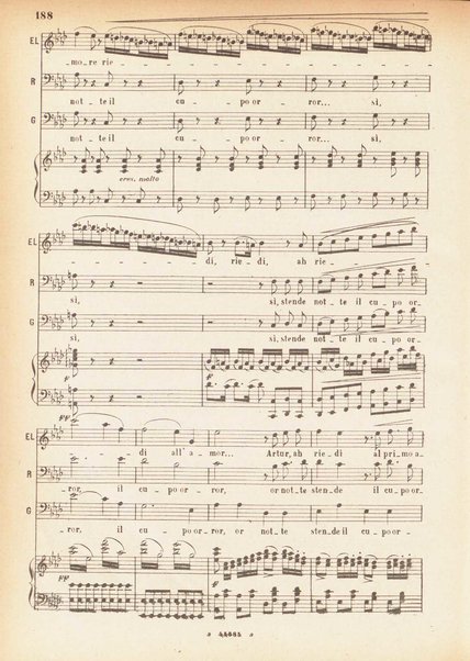 I Puritani : Melodramma serio in tre parti ; �Libretto� del conte Carlo Pepoli. �Musica di Vincenzo Bellini�. Opera completa per canto e pf