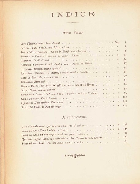 La sonnambula : melodramma in due atti / di Felice Romani ; [musica di! Vincenzo Bellini