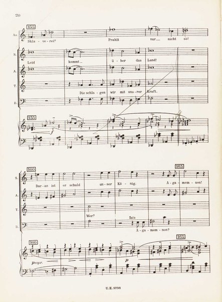 Leben des Orest : grosse Oper in funf Akten (Acht Bildern) : op. 60 (1928/29) / Ernst Krenek ; Klavierauszug mit Text vom Komponisten