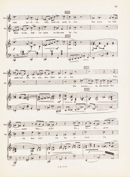 Leben des Orest : grosse Oper in funf Akten (Acht Bildern) : op. 60 (1928/29) / Ernst Krenek ; Klavierauszug mit Text vom Komponisten