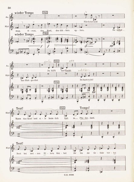 Leben des Orest : grosse Oper in funf Akten (Acht Bildern) : op. 60 (1928/29) / Ernst Krenek ; Klavierauszug mit Text vom Komponisten