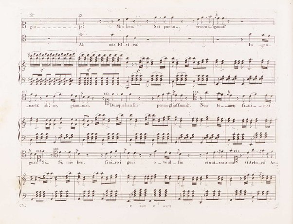 I Puritani : melodramma serio in tre atti del Conte Pepoli / musica del Cav. Vincenzo Bellini ; ridotta con accompagnamento di Piano-Forte dal maestro Tadolini