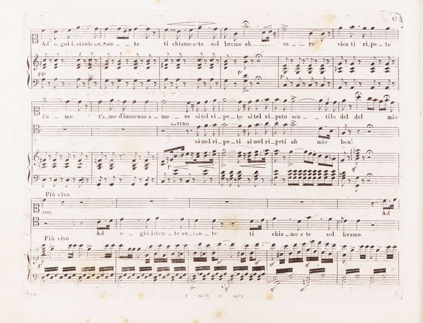 I Puritani : melodramma serio in tre atti del Conte Pepoli / musica del Cav. Vincenzo Bellini ; ridotta con accompagnamento di Piano-Forte dal maestro Tadolini