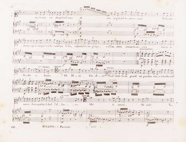 I Puritani : melodramma serio in tre atti del Conte Pepoli / musica del Cav. Vincenzo Bellini ; ridotta con accompagnamento di Piano-Forte dal maestro Tadolini